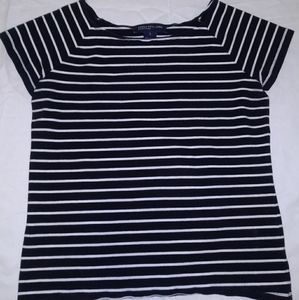 Jones New York Striped Shirt Womens L